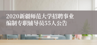 2020新疆师范大学招聘事业编制专职辅导员55人公告