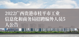 2022广西贵港市桂平市工业信息化和商务局招聘编外人员5人公告