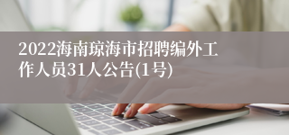 2022海南琼海市招聘编外工作人员31人公告(1号)