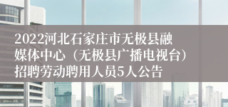 2022河北石家庄市无极县融媒体中心（无极县广播电视台）招聘劳动聘用人员5人公告