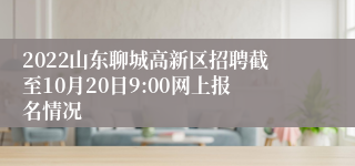 2022山东聊城高新区招聘截至10月20日9:00网上报名情况