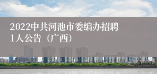 2022中共河池市委编办招聘1人公告（广西）