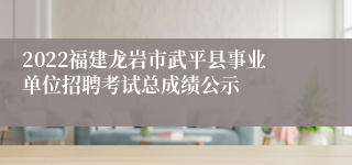 2022福建龙岩市武平县事业单位招聘考试总成绩公示