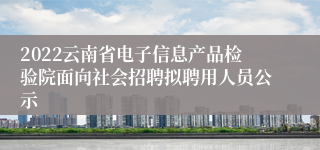 2022云南省电子信息产品检验院面向社会招聘拟聘用人员公示