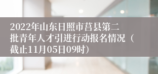 2022年山东日照市莒县第二批青年人才引进行动报名情况（截止11月05日09时）