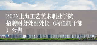 2022上海工艺美术职业学院招聘财务处副处长（聘任制干部）公告