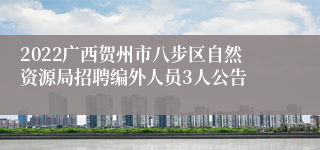 2022广西贺州市八步区自然资源局招聘编外人员3人公告