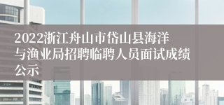 2022浙江舟山市岱山县海洋与渔业局招聘临聘人员面试成绩公示