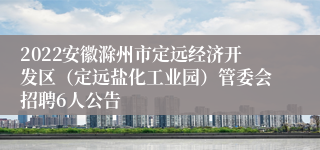 2022安徽滁州市定远经济开发区（定远盐化工业园）管委会招聘6人公告