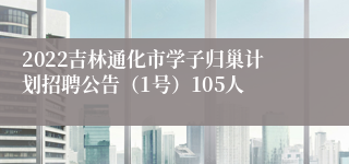 2022吉林通化市学子归巢计划招聘公告（1号）105人