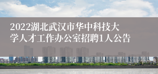 2022湖北武汉市华中科技大学人才工作办公室招聘1人公告