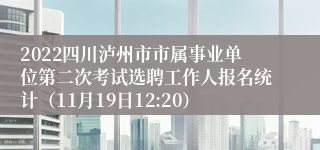 2022四川泸州市市属事业单位第二次考试选聘工作人报名统计（11月19日12:20）