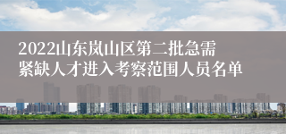 2022山东岚山区第二批急需紧缺人才进入考察范围人员名单