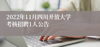 2022年11月四川开放大学考核招聘1人公告