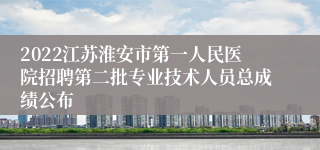 2022江苏淮安市第一人民医院招聘第二批专业技术人员总成绩公布