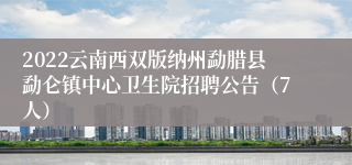 2022云南西双版纳州勐腊县勐仑镇中心卫生院招聘公告（7人）