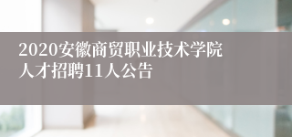 2020安徽商贸职业技术学院人才招聘11人公告