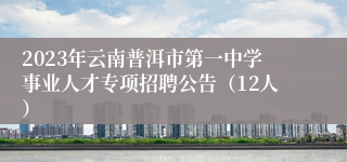 2023年云南普洱市第一中学事业人才专项招聘公告（12人）