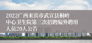 2022广西来宾市武宣县桐岭中心卫生院第三次招聘编外聘用人员20人公告