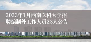 2023年1月西南医科大学招聘编制外工作人员23人公告