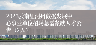 2023云南红河州数据发展中心事业单位招聘急需紧缺人才公告（2人）