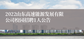 2022山东高速能源发展有限公司校园招聘1人公告