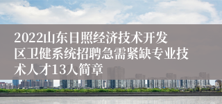 2022山东日照经济技术开发区卫健系统招聘急需紧缺专业技术人才13人简章