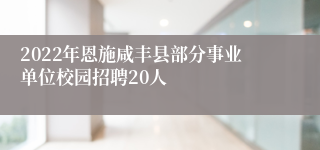 2022年恩施咸丰县部分事业单位校园招聘20人