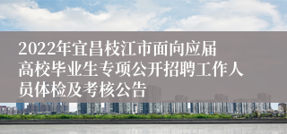 2022年宜昌枝江市面向应届高校毕业生专项公开招聘工作人员体检及考核公告