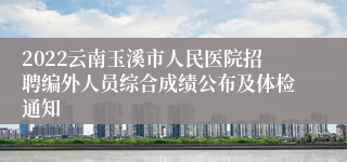 2022云南玉溪市人民医院招聘编外人员综合成绩公布及体检通知