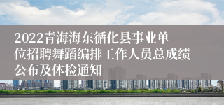 2022青海海东循化县事业单位招聘舞蹈编排工作人员总成绩公布及体检通知