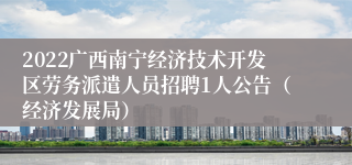 2022广西南宁经济技术开发区劳务派遣人员招聘1人公告（经济发展局）