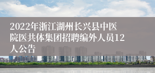 2022年浙江湖州长兴县中医院医共体集团招聘编外人员12人公告