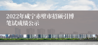 2022年咸宁赤壁市招硕引博笔试成绩公示