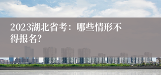 2023湖北省考：哪些情形不得报名？