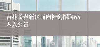 吉林长春新区面向社会招聘65人人公告