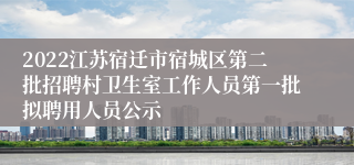 2022江苏宿迁市宿城区第二批招聘村卫生室工作人员第一批拟聘用人员公示