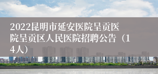 2022昆明市延安医院呈贡医院呈贡区人民医院招聘公告（14人）