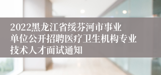 2022黑龙江省绥芬河市事业单位公开招聘医疗卫生机构专业技术人才面试通知