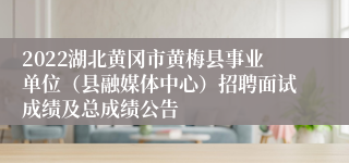 2022湖北黄冈市黄梅县事业单位（县融媒体中心）招聘面试成绩及总成绩公告