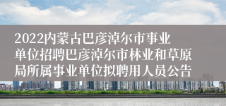 2022内蒙古巴彦淖尔市事业单位招聘巴彦淖尔市林业和草原局所属事业单位拟聘用人员公告