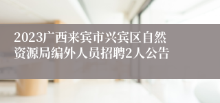 2023广西来宾市兴宾区自然资源局编外人员招聘2人公告