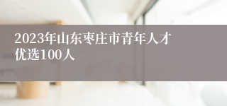 2023年山东枣庄市青年人才优选100人