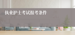 执业护士考试报考条件