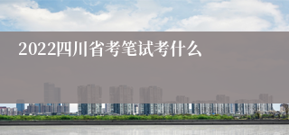 2022四川省考笔试考什么