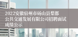 2022安徽宿州市砀山县梨都公共交通发展有限公司招聘面试成绩公示