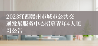 2023江西赣州市城市公共交通发展服务中心招募青年4人见习公告