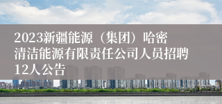 2023新疆能源（集团）哈密清洁能源有限责任公司人员招聘12人公告