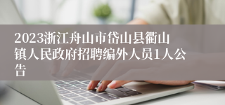 2023浙江舟山市岱山县衢山镇人民政府招聘编外人员1人公告