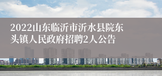 2022山东临沂市沂水县院东头镇人民政府招聘2人公告